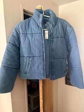 Kids Gap Denim Bomber Puffer jacket
